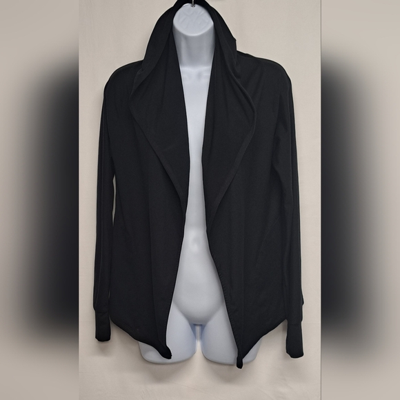 Simply Vera Wang Oversized XS Black Open Cardigan Hoodie Long Sleeve - Picture 1 of 5